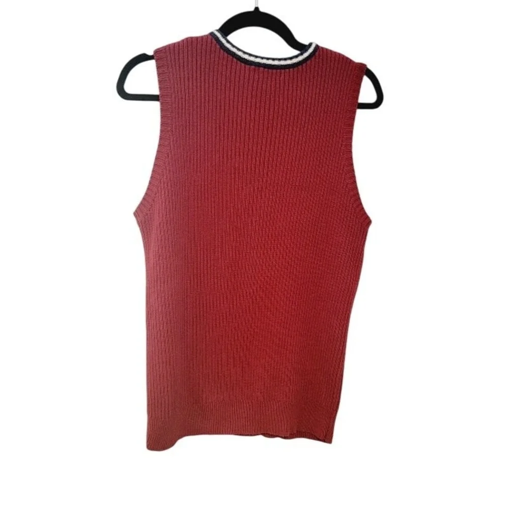 Polo‎ Sweater Vest XL Men's Burgundy Blue Colorblock